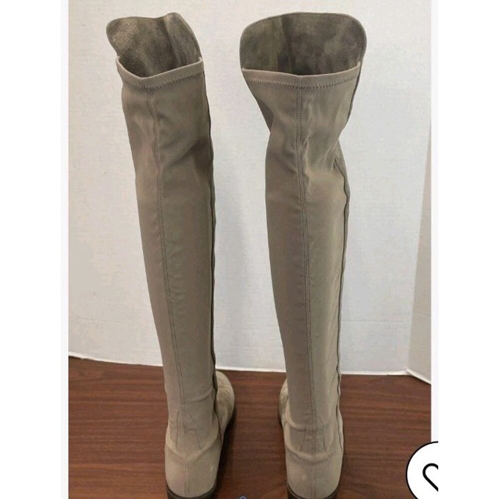 Stuart Weitzman 5050 Over the Knee Taupe Suede Boot Sz 8.5B - Picture 10 of 13